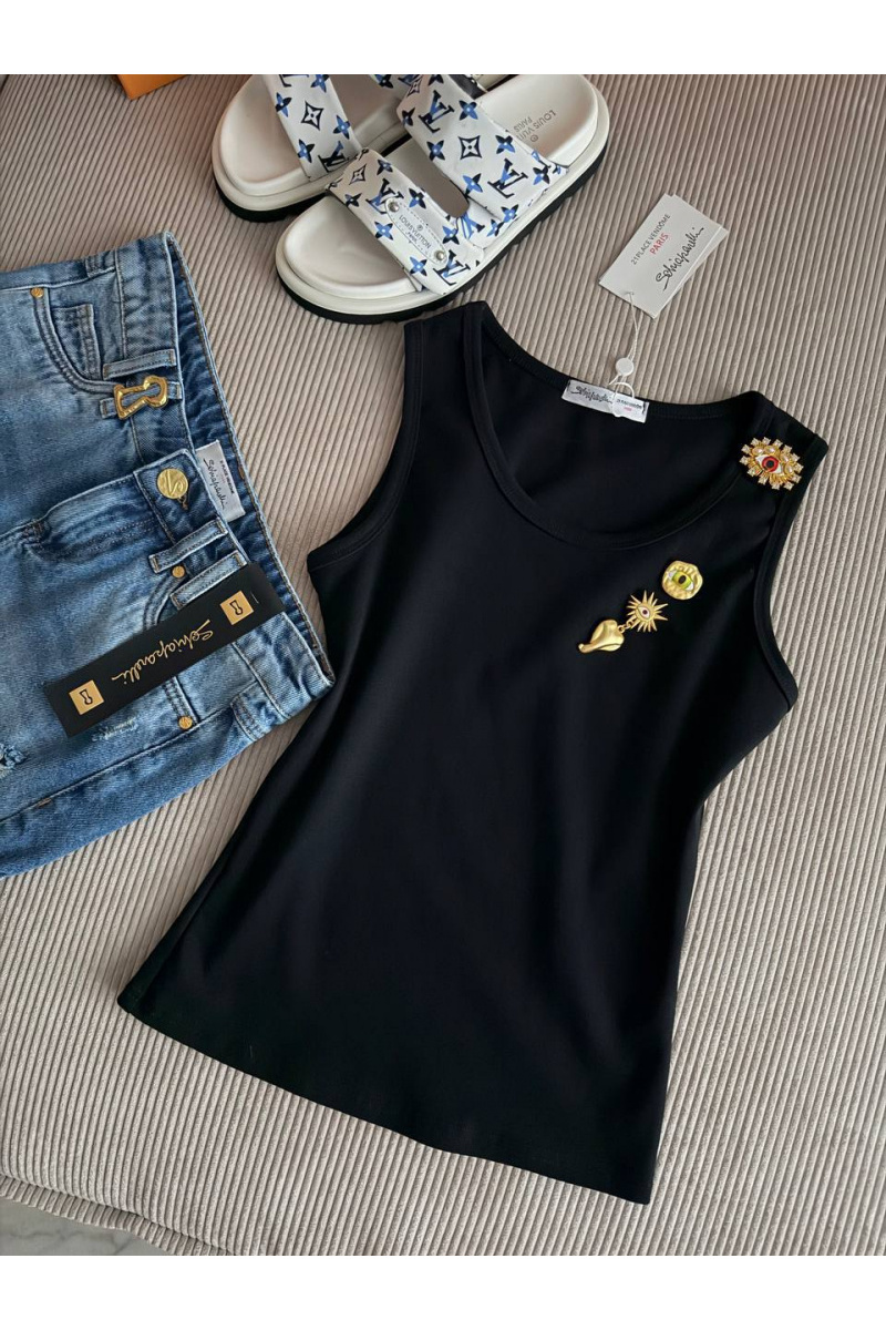 Schiaparelli Чёрная женская майка premium