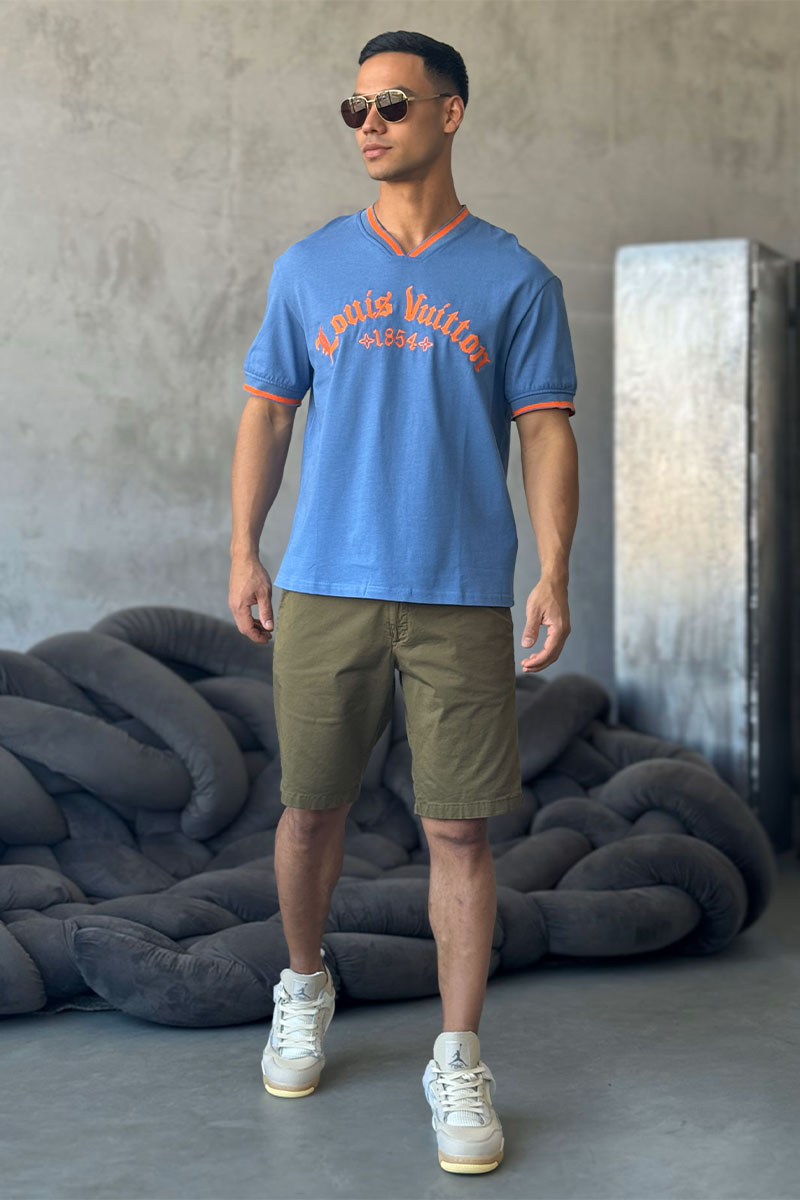 Lоuis Vuittоn Брендовая оверсайз футболка since 1854 - Blue
