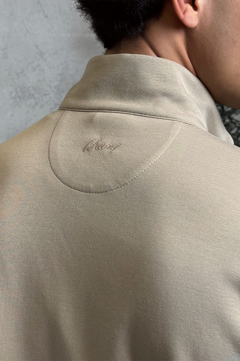 Brioni Бежевая кофта на молнии B-еmbroidery