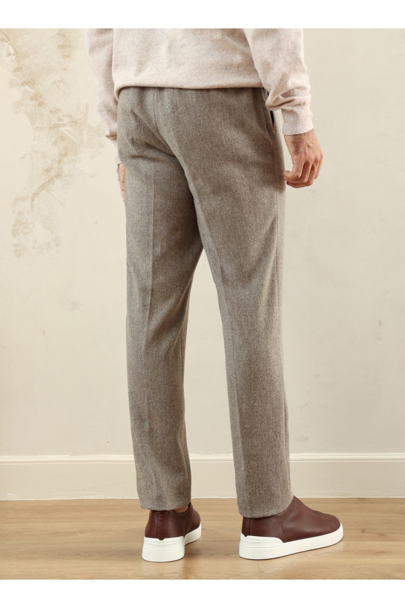 Kiton Мужские бежевые брюки premium