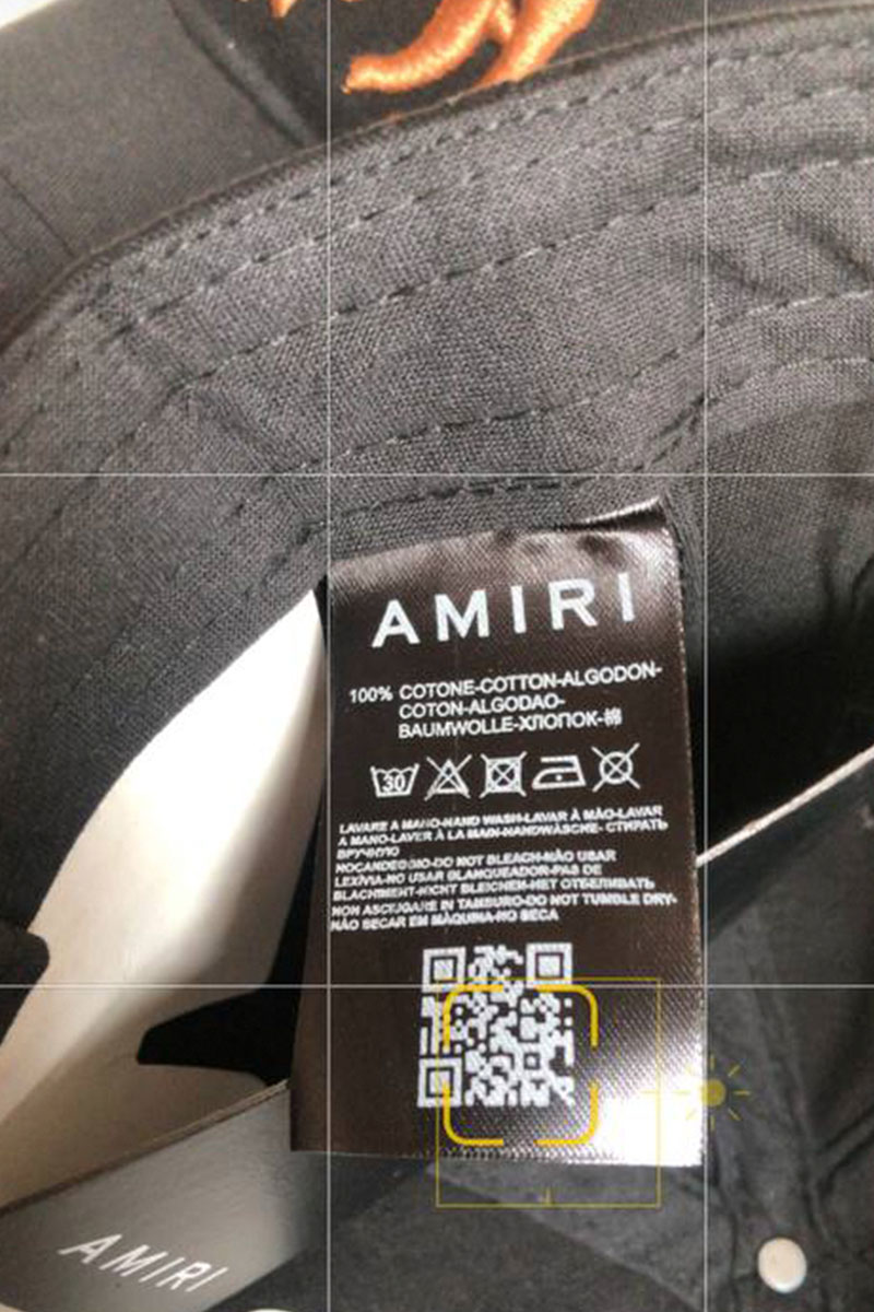 Amiri Мужская чёрная бейсболка