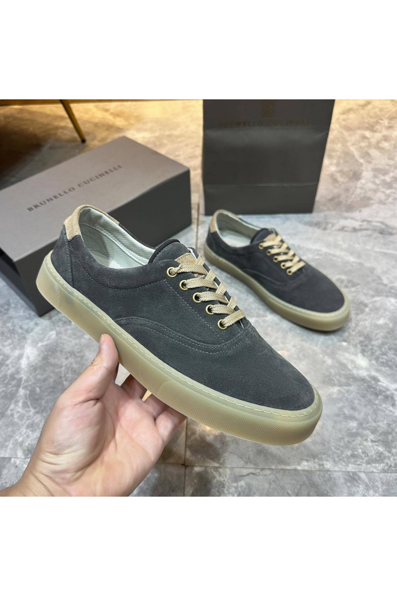 Brunеllо Сuсinеlli Замшевые кеды Sail low-top - Grey