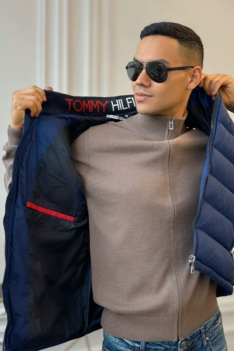 Tommy Hilfiger Синий жилет embroidered-logo