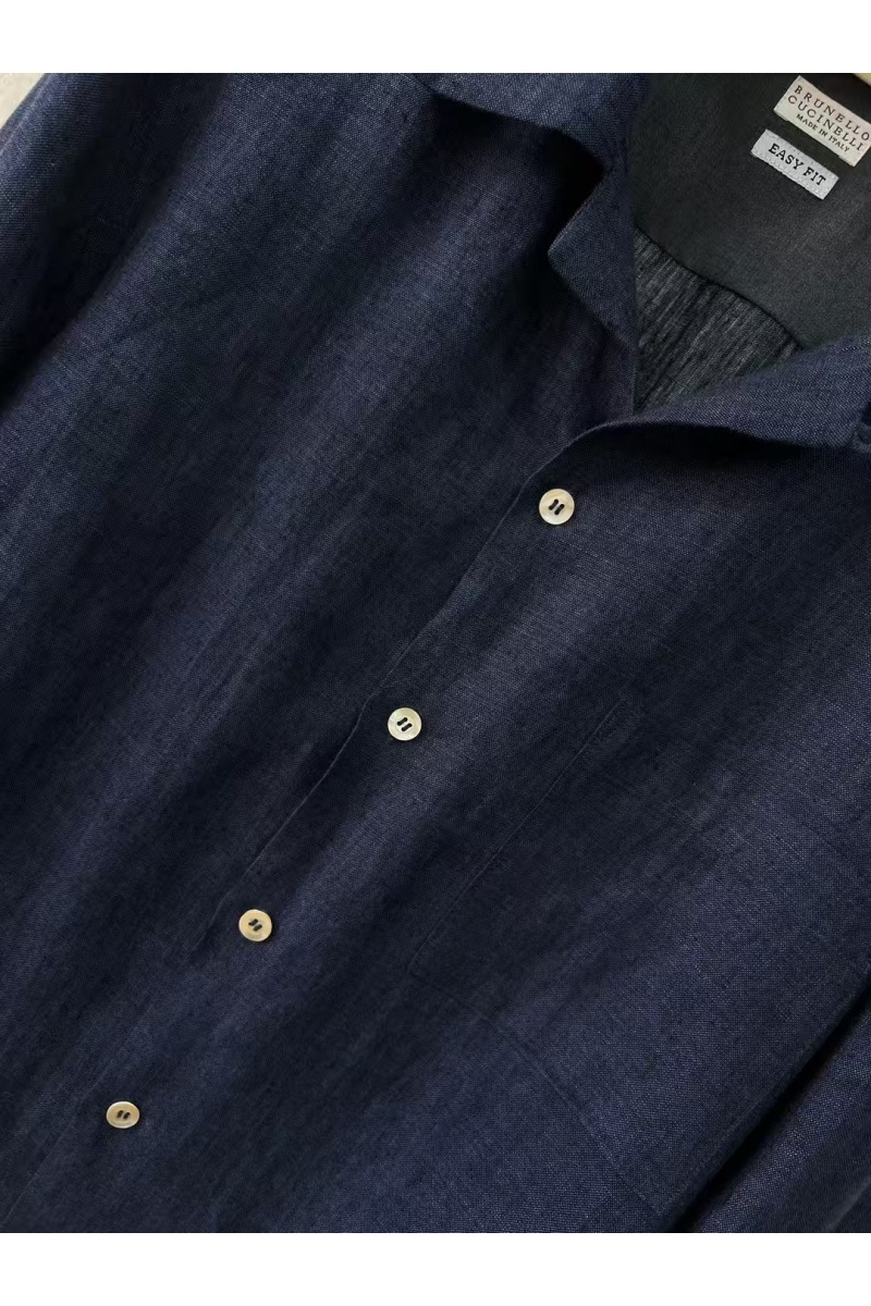 Brunеllо Сuсinеlli Льняная рубашка Premium - Navy