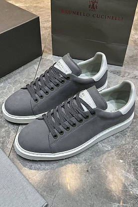 Мужские кроссовки nubuck calfskin - Grey
