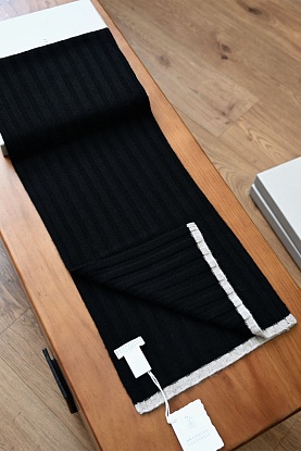 Кашемировый шарф Premium - Black 