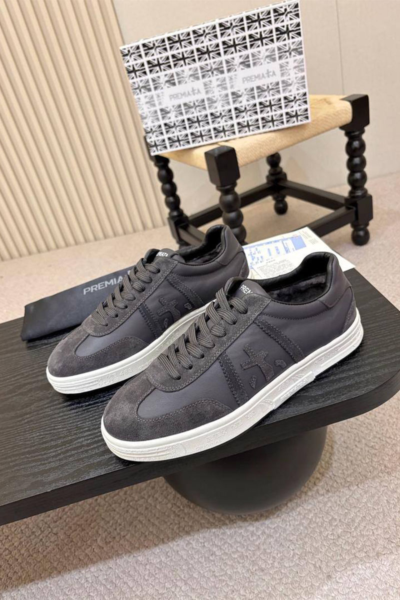 Premiata Комбинированные кроссовки с мехом Bonnie