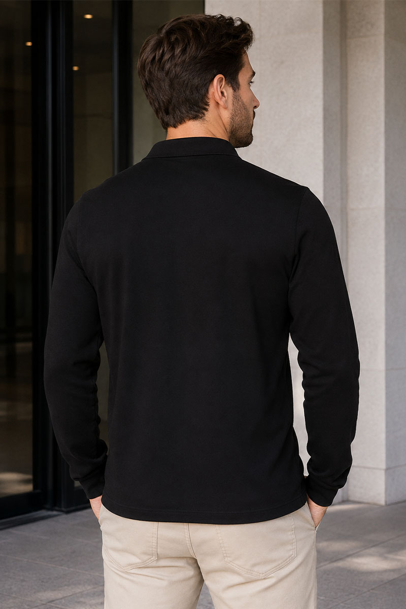 Emporio Armani EA7 Поло с длинным рукавом logo-embroidered