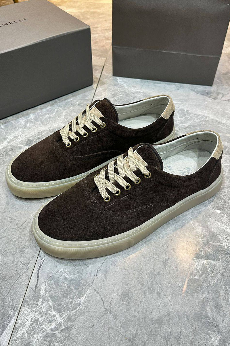 Brunеllо Сuсinеlli Замшевые кеды Sail low-top - Brown