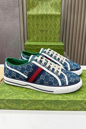Мужские синие кроссовки GG Monogram