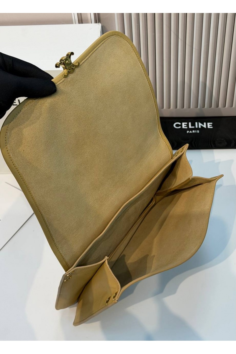 Celine Кожаная сумка Soft Triomphe Besace premium 34x25x13 см