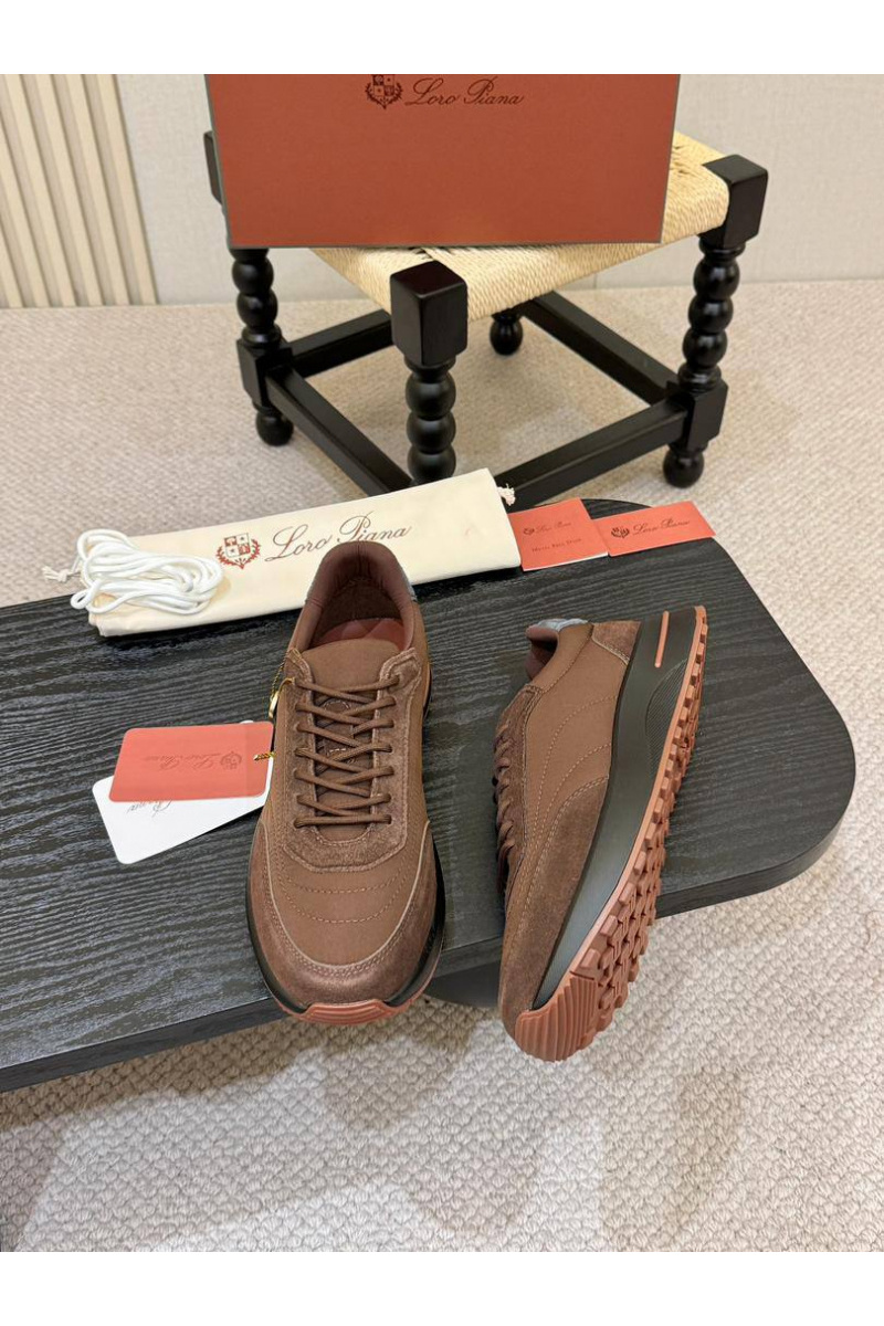 Loro Piana Мужские кроссовки Week End Walk - Brown