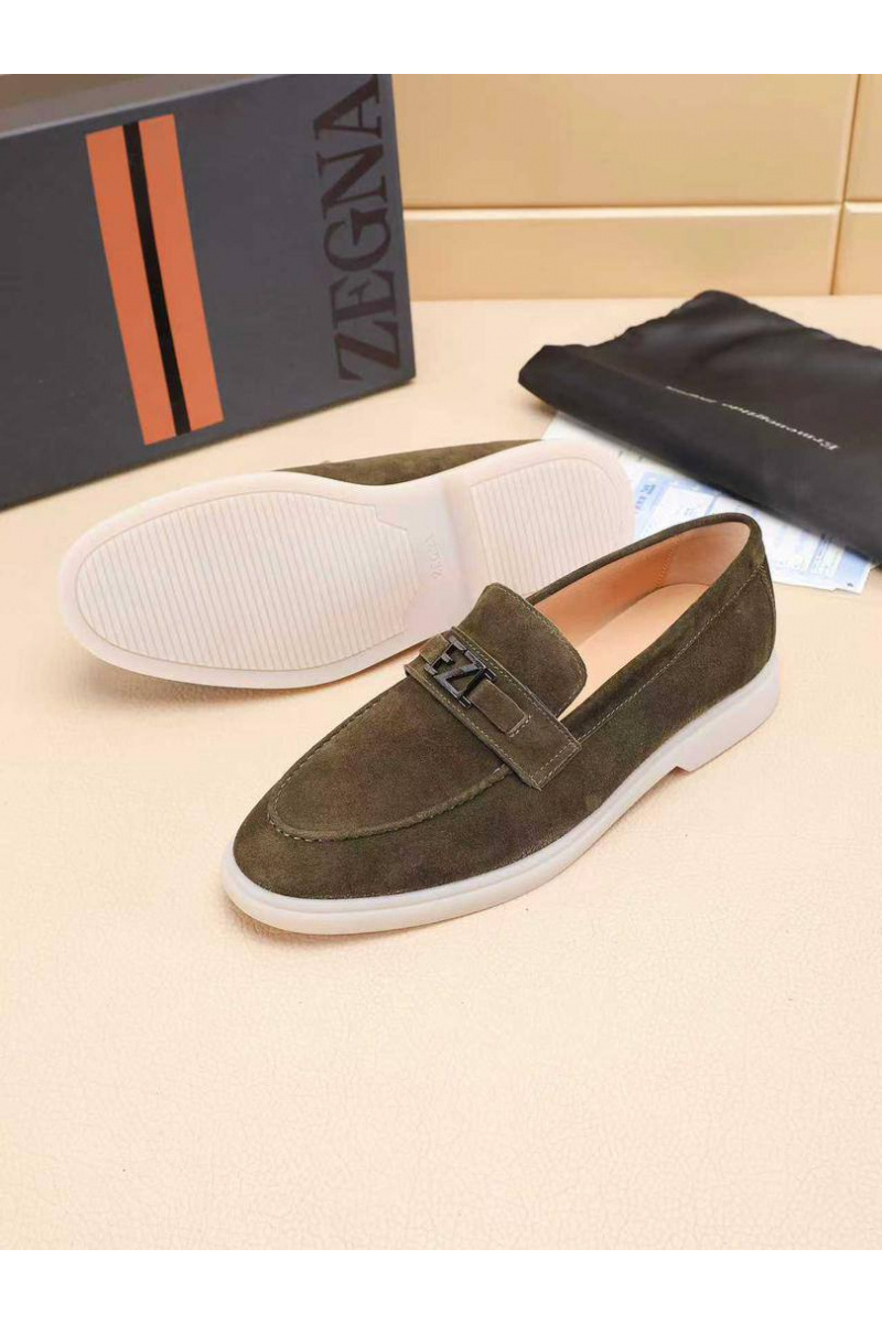 Zegna Мужские замшевые лоферы 