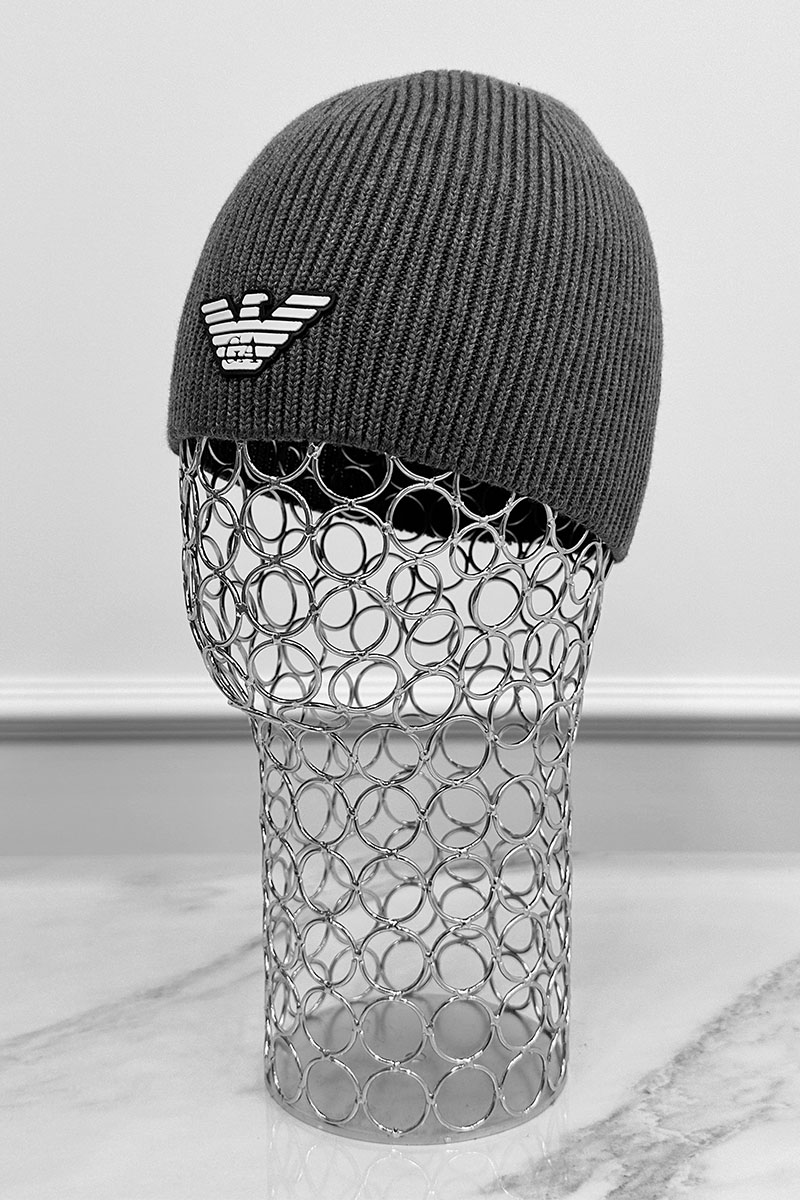 Emporio Armani EA7 Мужская серая шапка