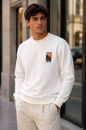 Белый свитшот Jack Kerouac logo-embroidered