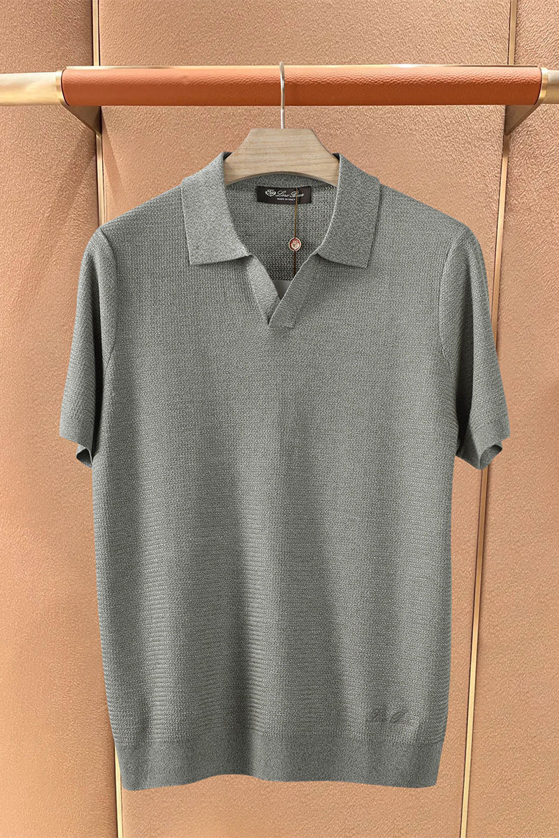 Loro Piana Мужское поло цвета хаки premium