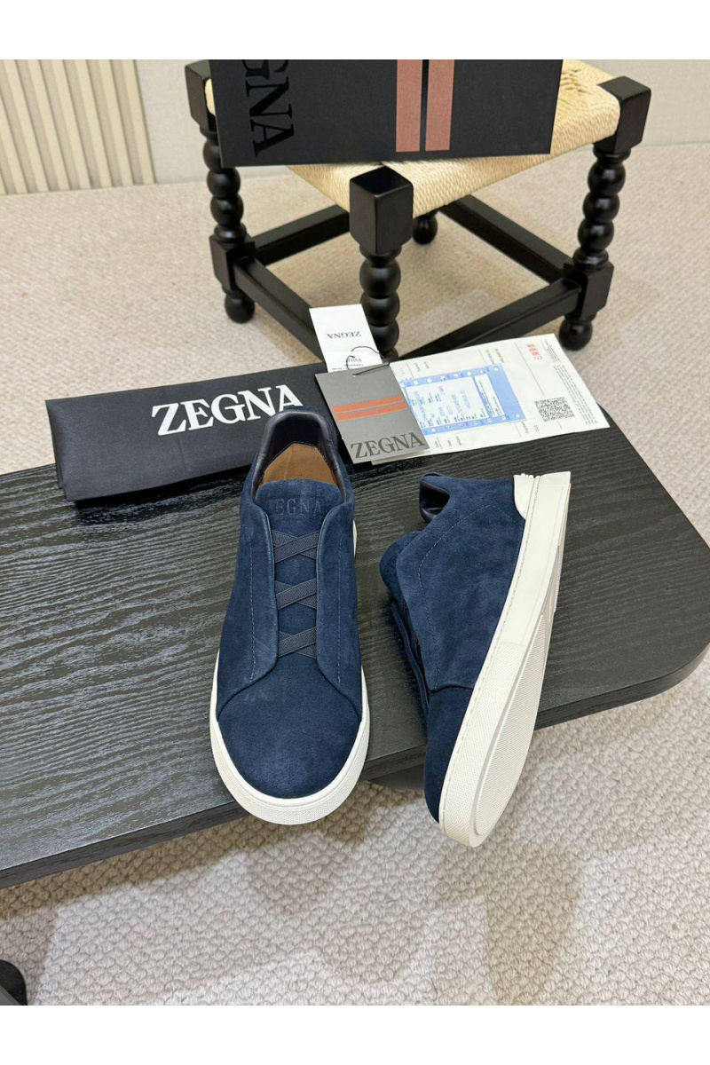 Zegna Мужские кроссовки Triple Stitch - Navy