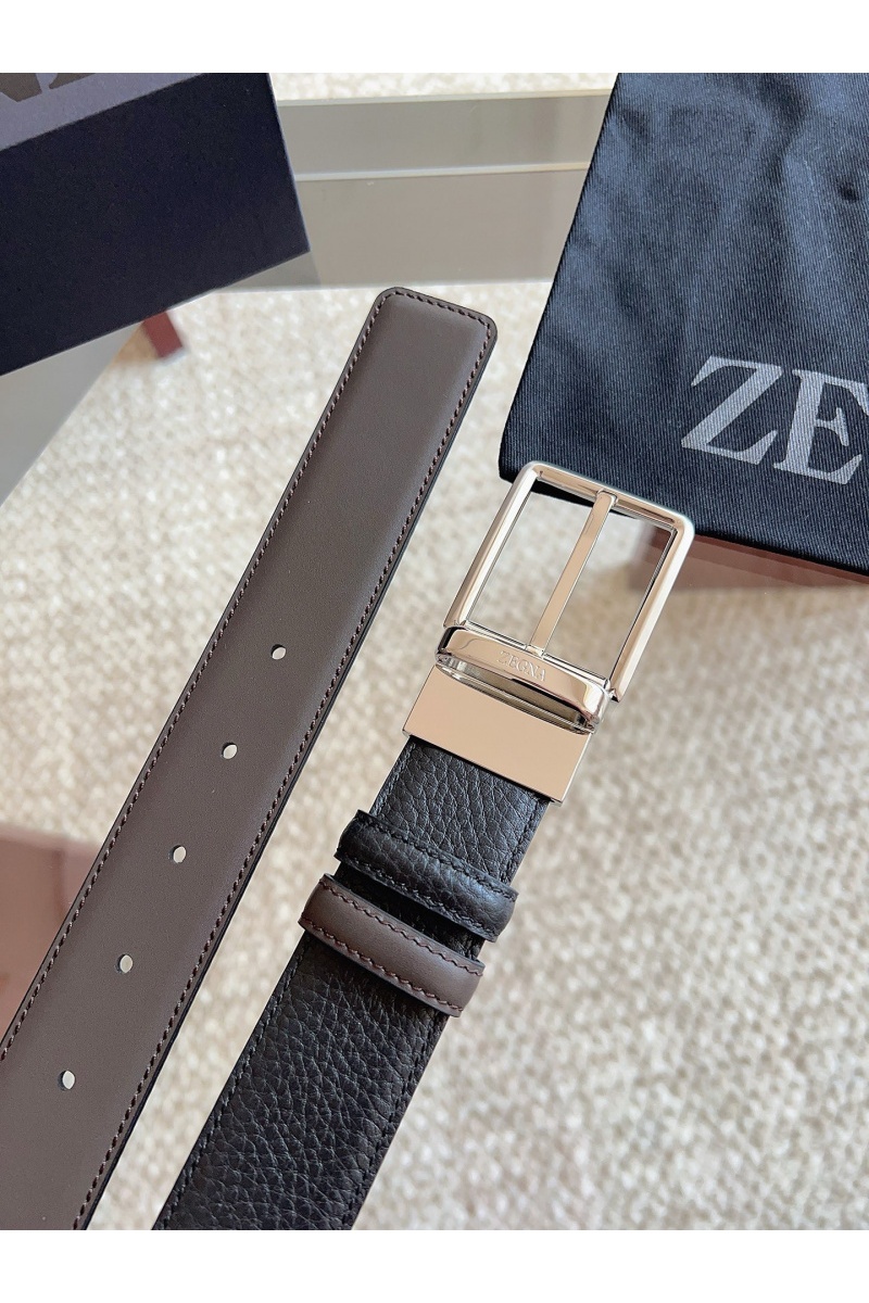 Zegna Двусторонний кожаный ремень premium