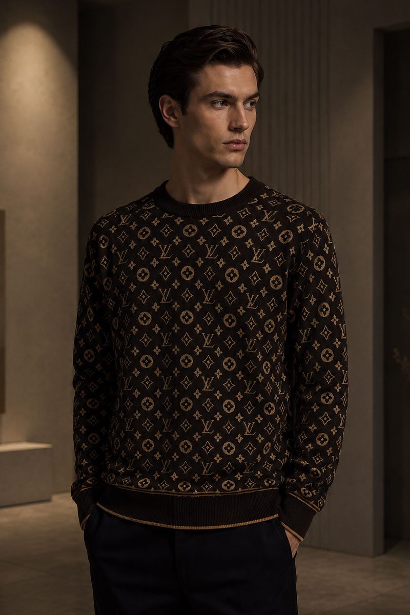 Lоuis Vuittоn Классический джемпер Monogram all over - Brown / Beige