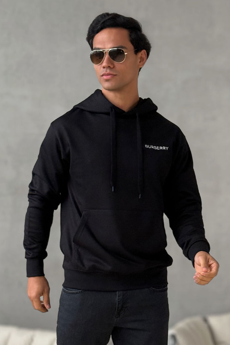 Burberry Мужское худи TB Monogram logo-embroidered - Black / White