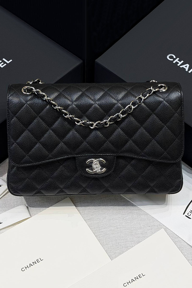 Chаnеl Кожаная сумка Classic Flap premium 30x20x9 см (8 расцветок)