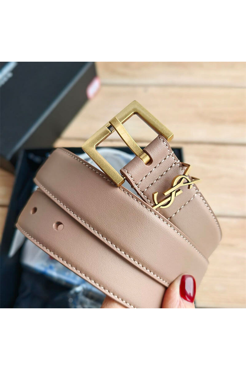 Yves Saint Laurent Кожаный ремень (ширина 3 см)