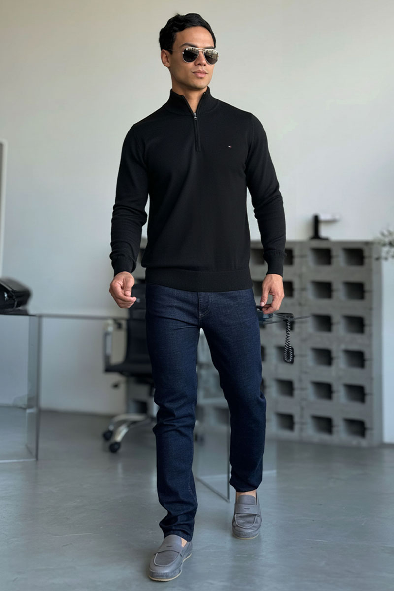 Tommy Hilfiger Кофта чёрного цвета quarter-zip