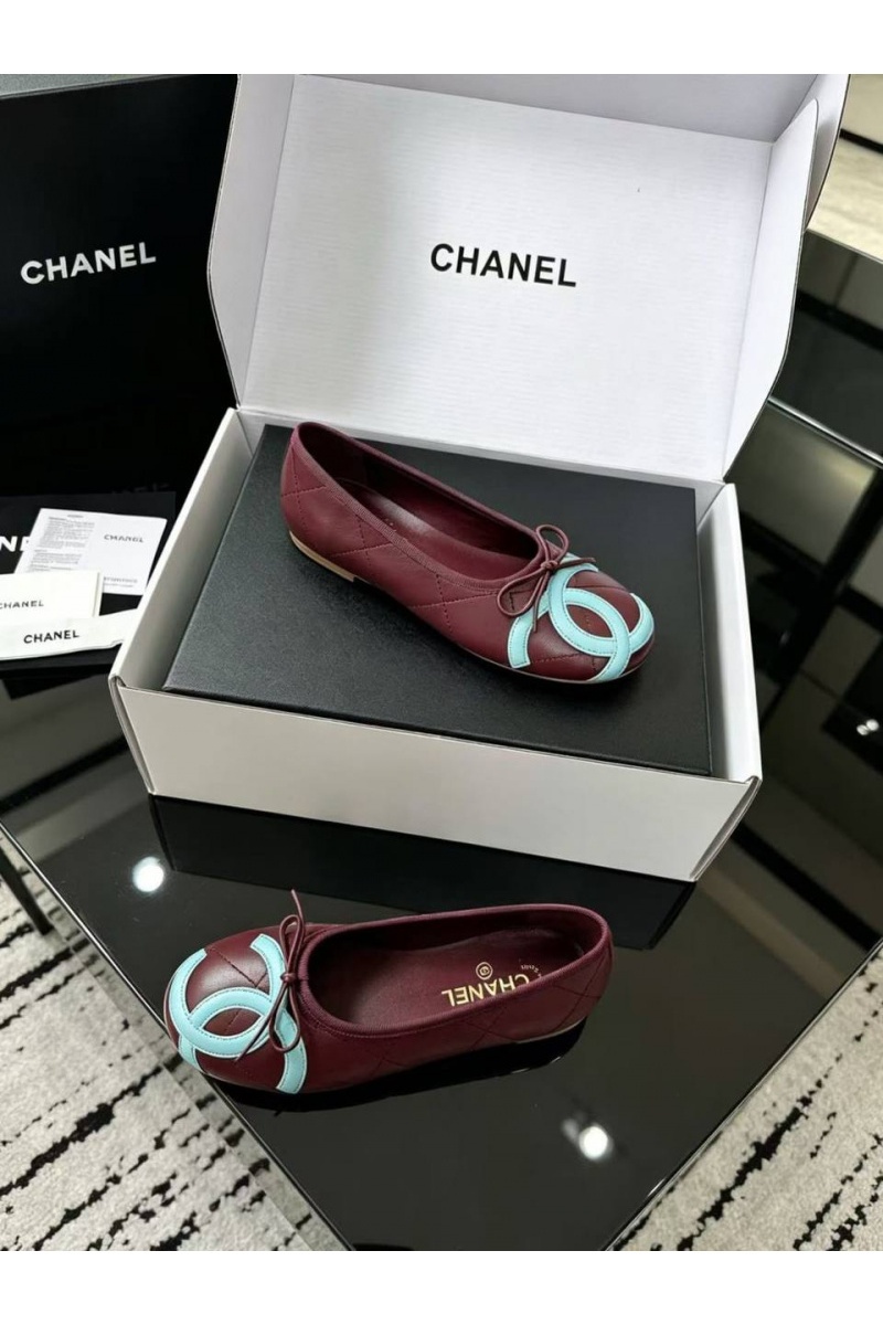 Chаnеl Женские кожаные балетки Ballerines premium