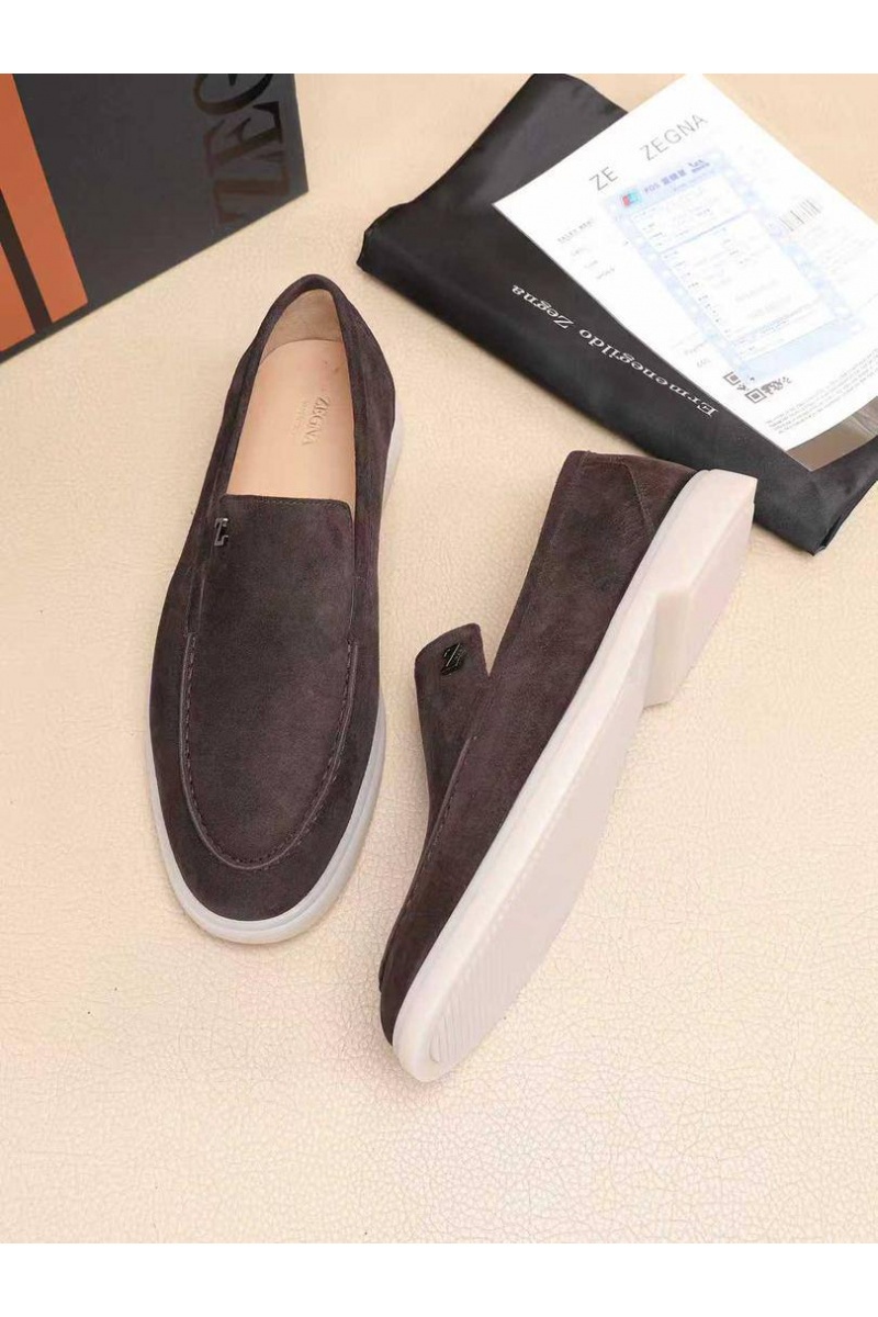 Zegna Мужские замшевые лоферы 