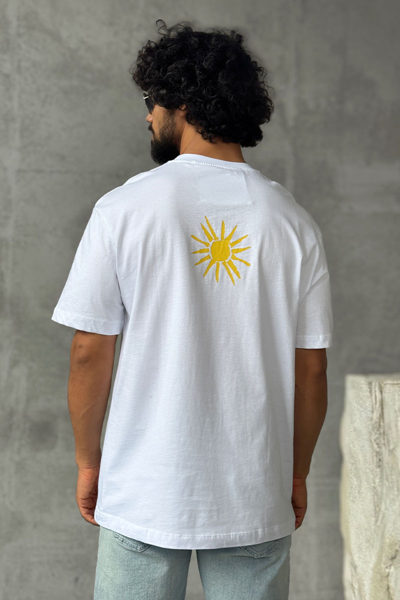 Givenchy Белая оверсайз футболка 4G Sun Print