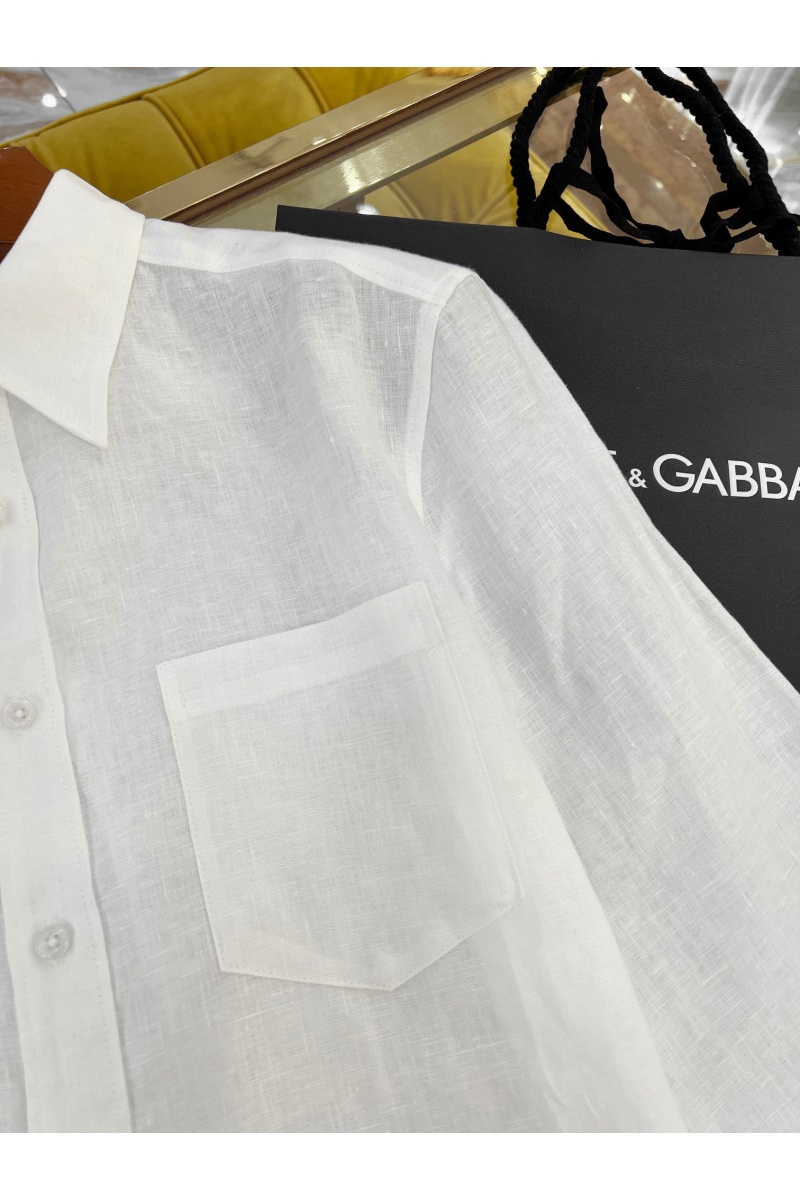 Dоlсе & Gаbbаnа Льняная рубашка Premium - White