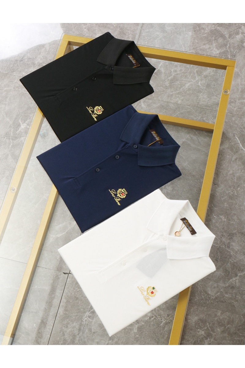 Loro Piana Мужское тёмно-синее поло premium