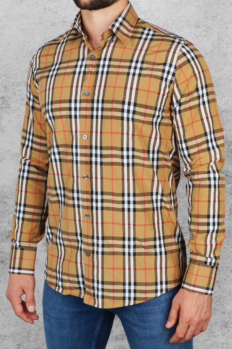 Burberry Классическая мужская рубашка - Beige