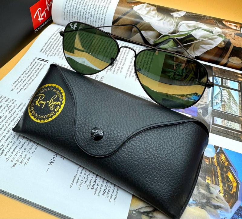 Ray-Ban Солнцезащитные очки Aviator Large Metal - Black Mirrored