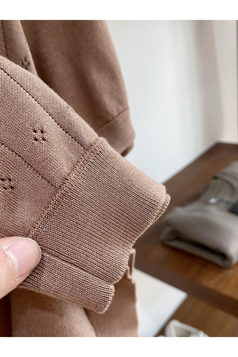 Loro Piana Мужское коричневое поло premium
