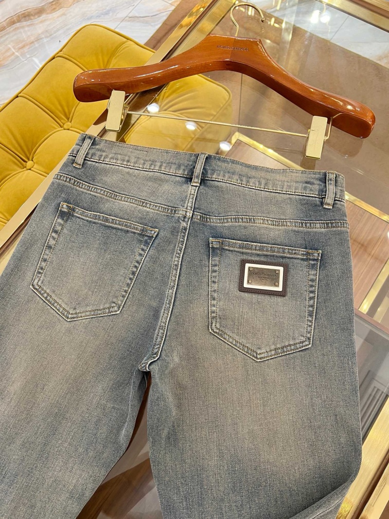 Dоlсе & Gаbbаnа Мужские синие джинсы slim fit Premium