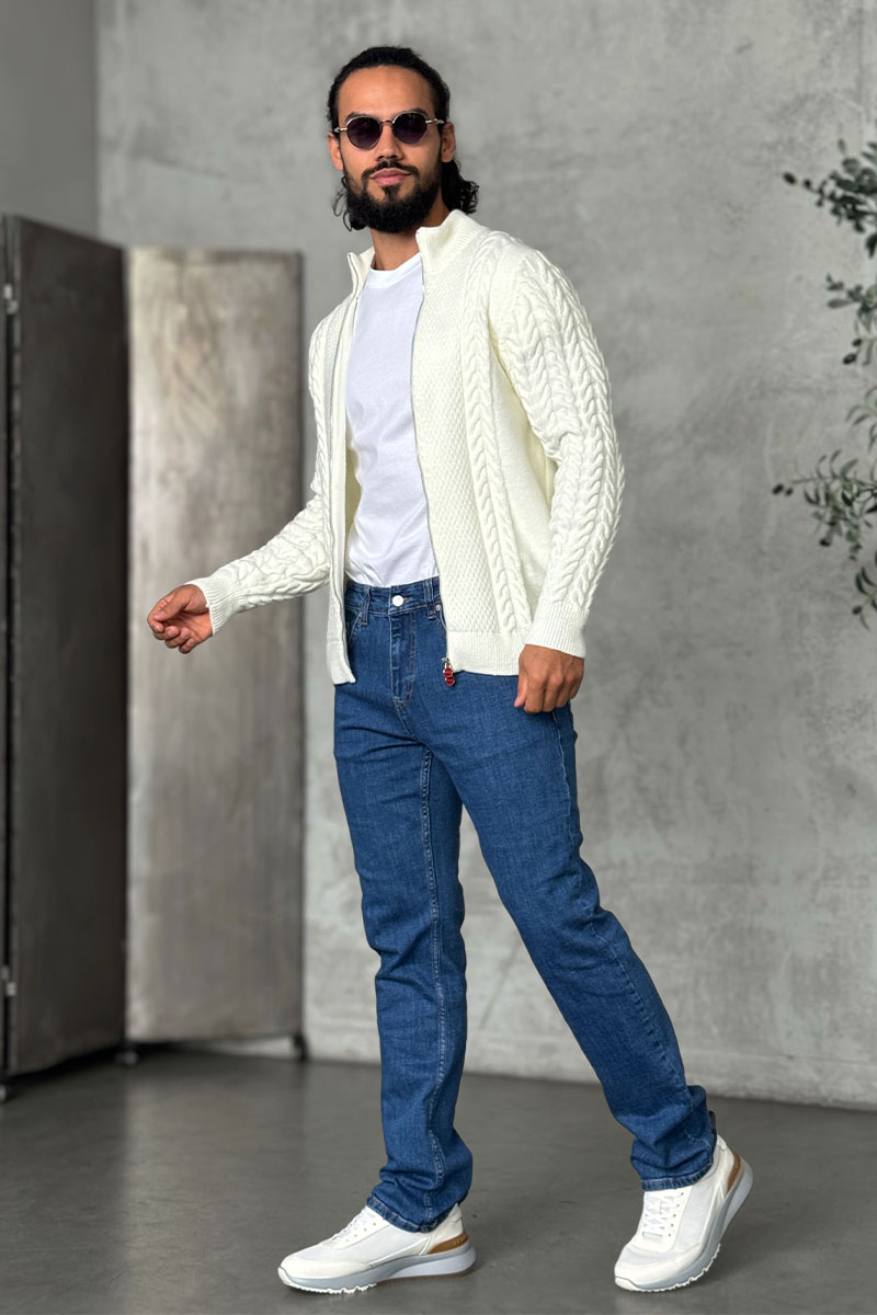 Kiton Мужской свитер белого цвета 