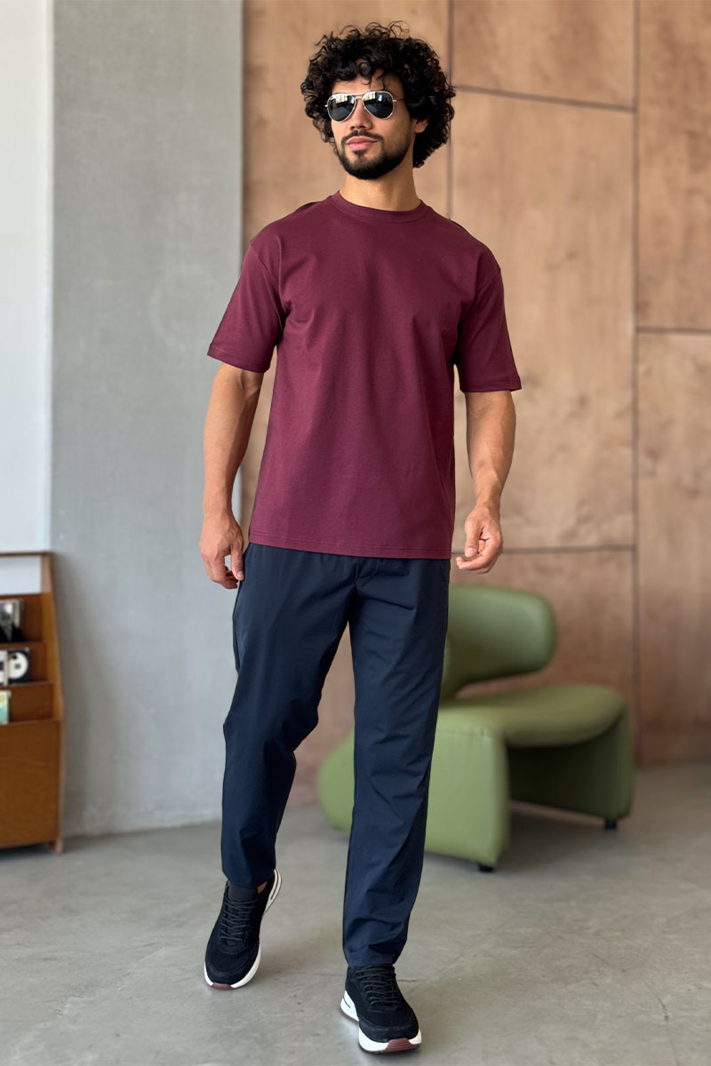 Y-3 Yohji Yamamoto Мужская бордовая футболка 