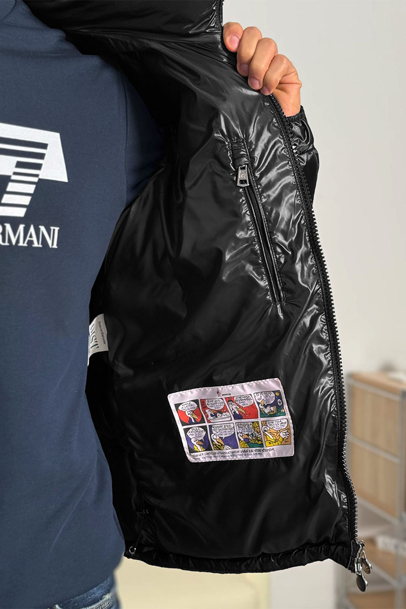Moncler Чёрный пуховик Maya logo-patch