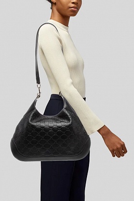 Кожаная сумка GG Guccissima 42x36 см
