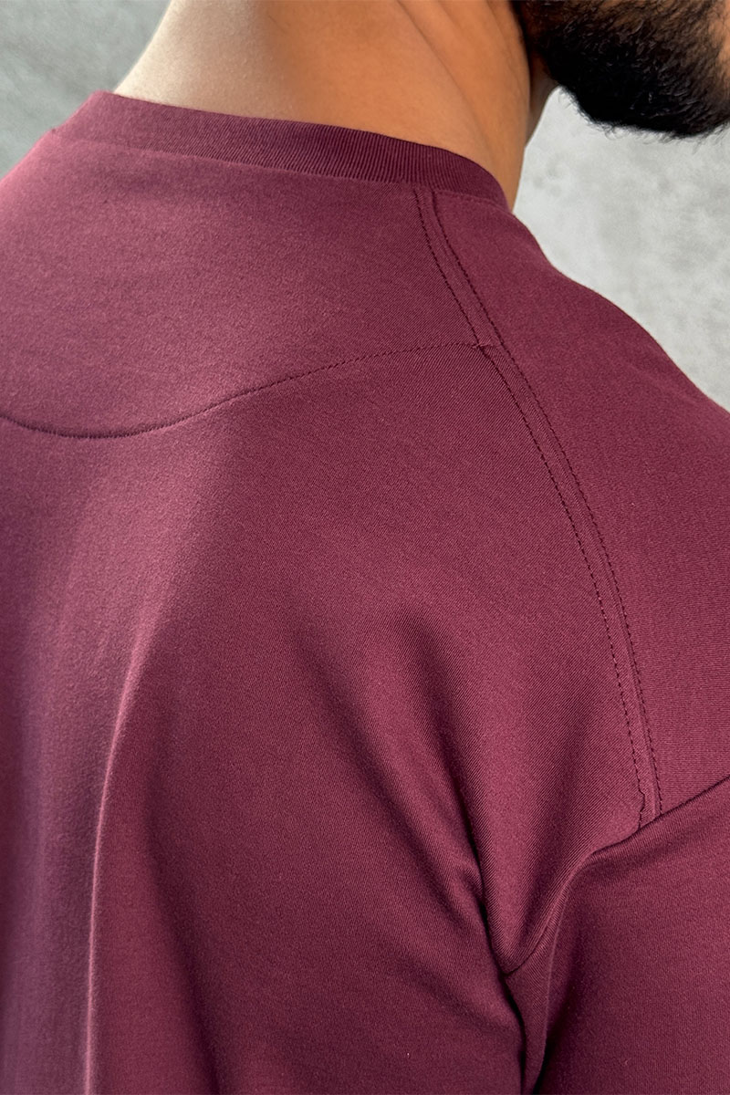 Y-3 Yohji Yamamoto Мужская бордовая футболка 