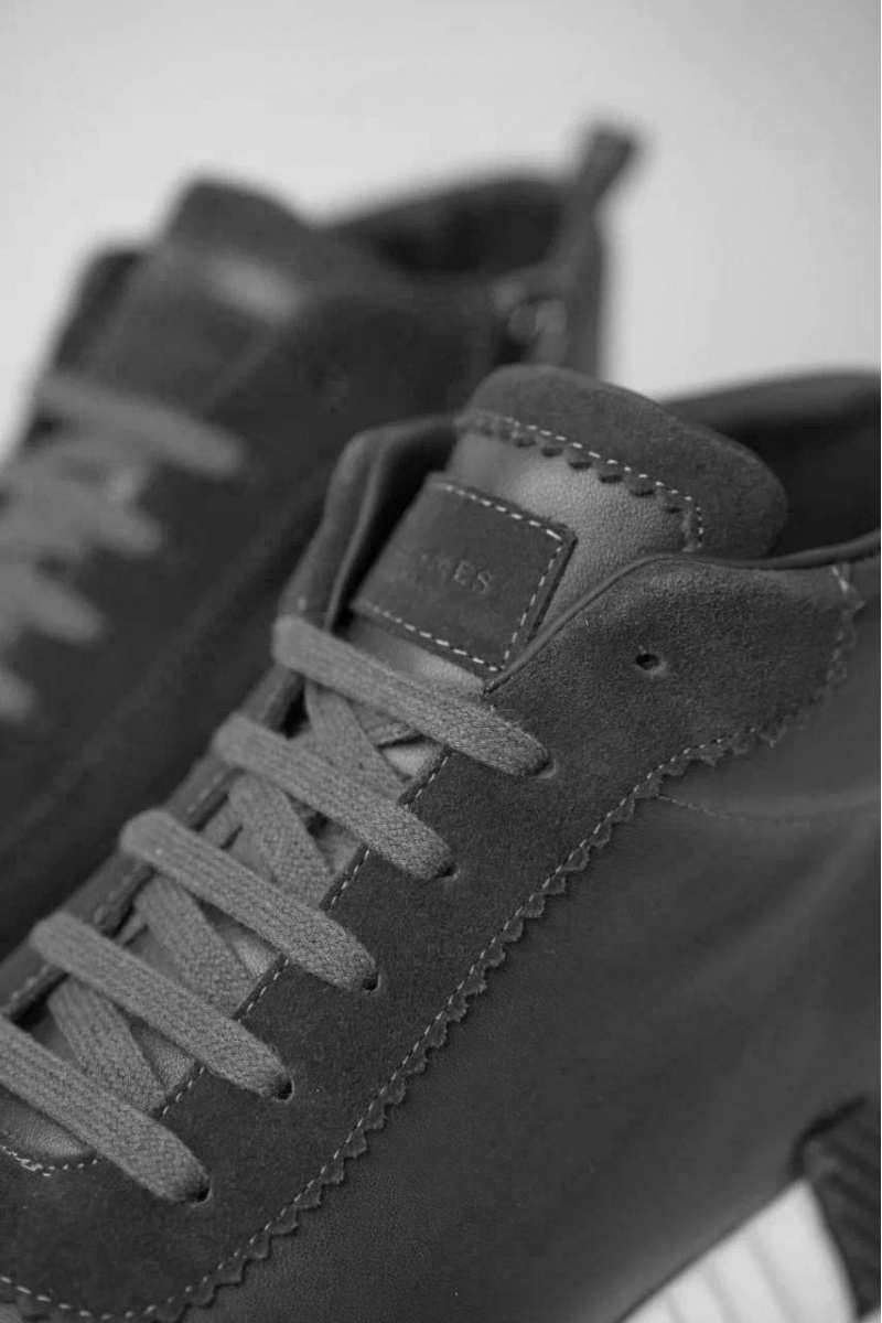 Hermes Кроссовки с мехом Bouncing high-top - Grey