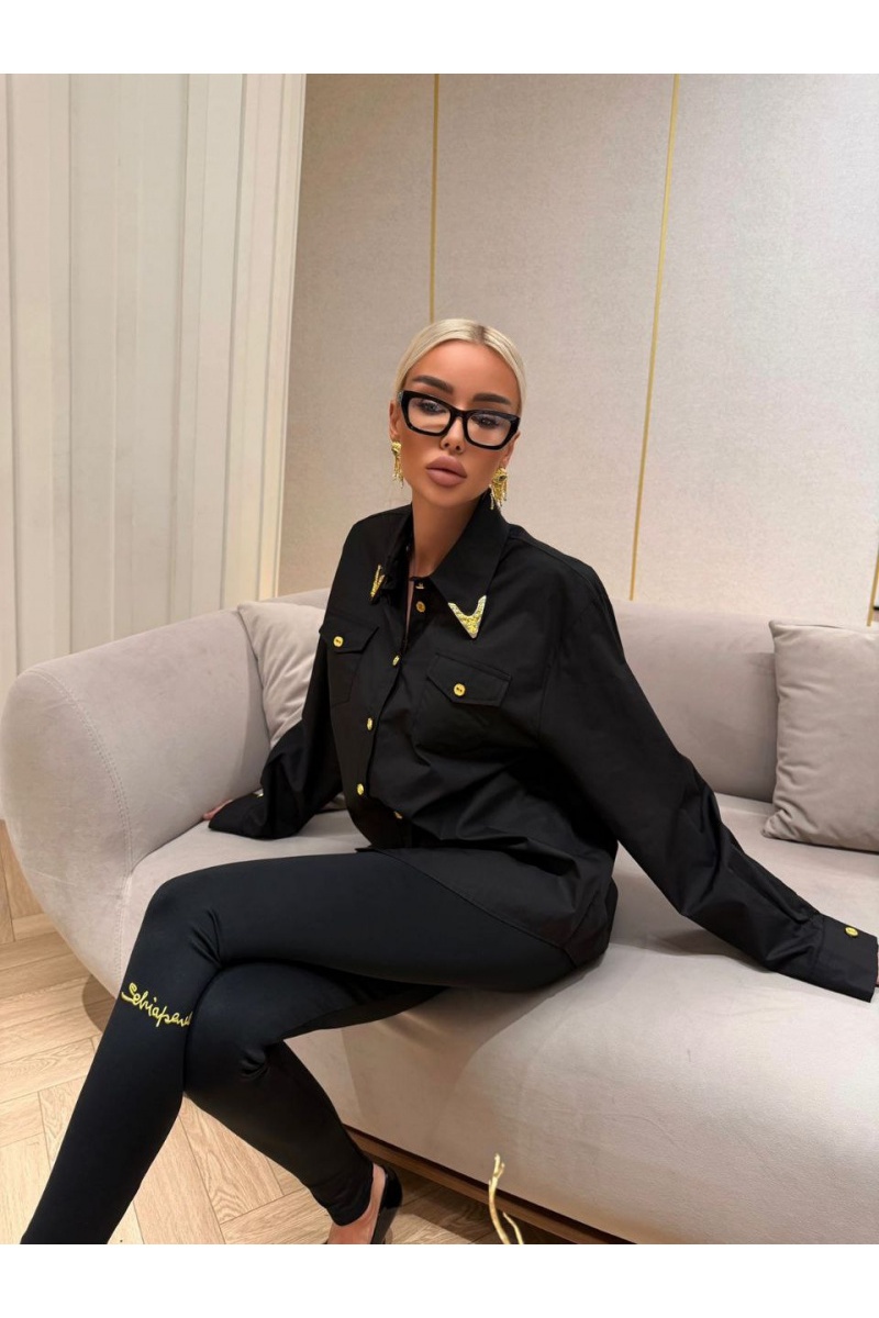 Schiaparelli Женская чёрная рубашка premium