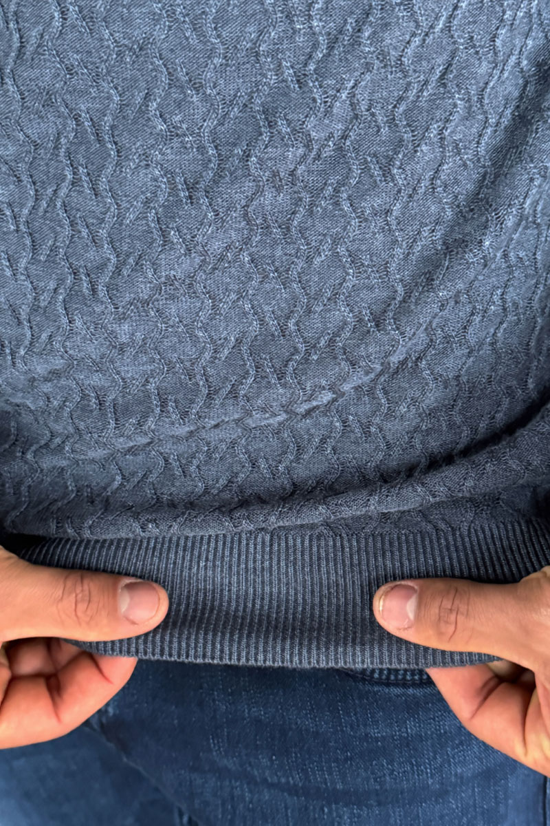 Zilli Поло с длинным рукавом zip-up - Indigo