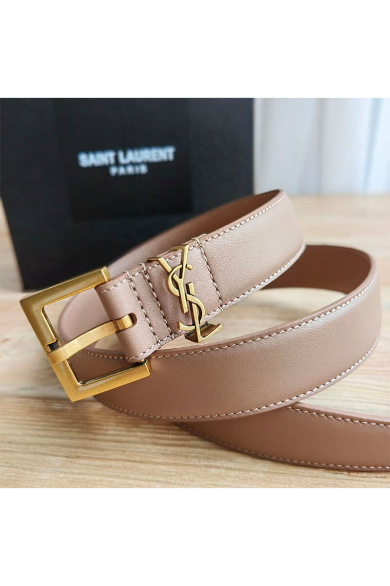 Yves Saint Laurent Кожаный ремень (ширина 3 см)