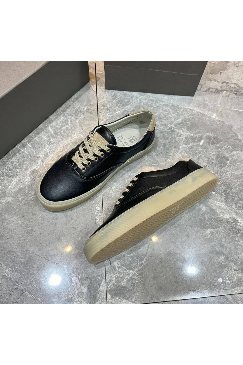 Brunеllо Сuсinеlli Кожаные кеды Sail low-top - Black