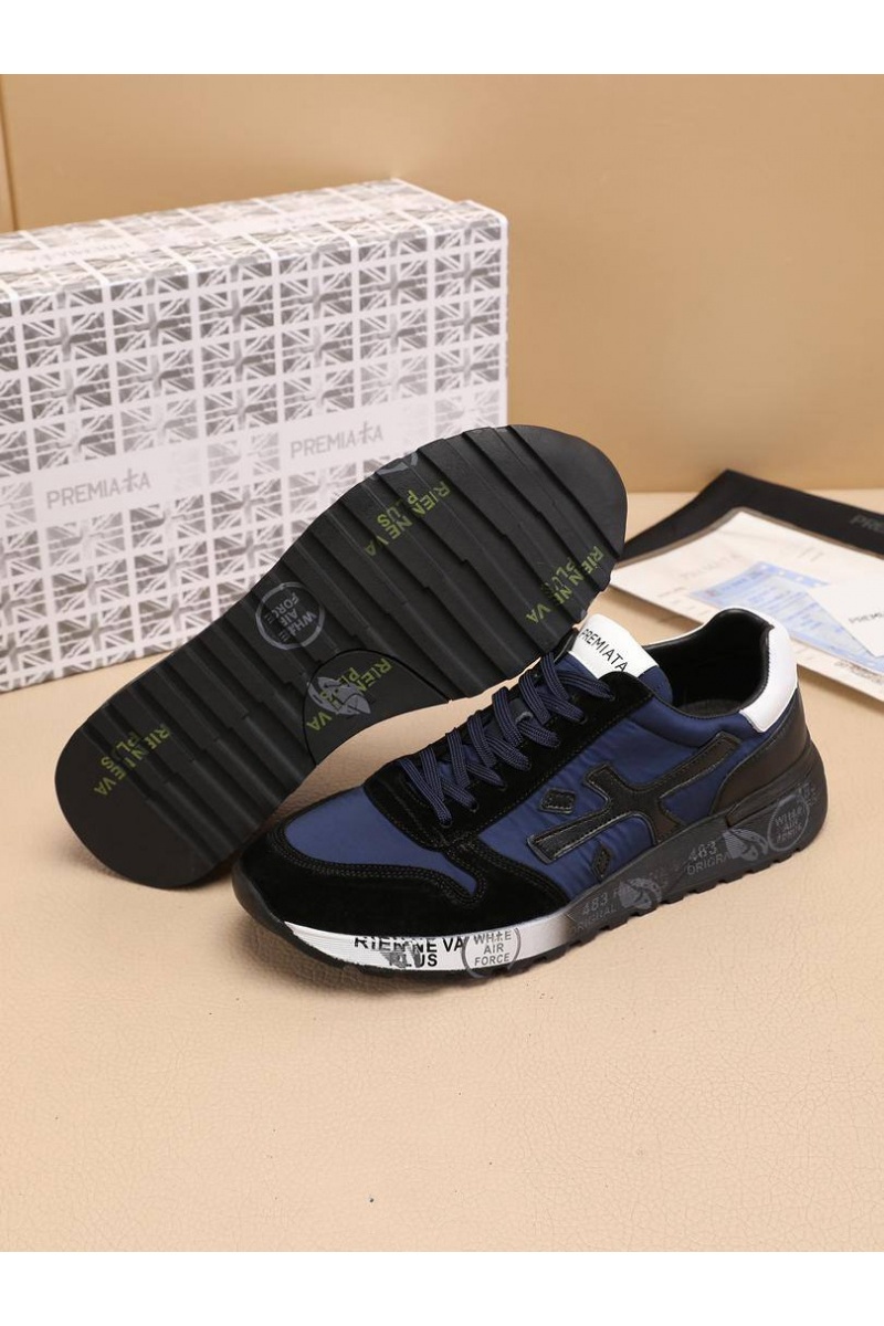 Premiata Комбинированные кроссовки Mick - Navy