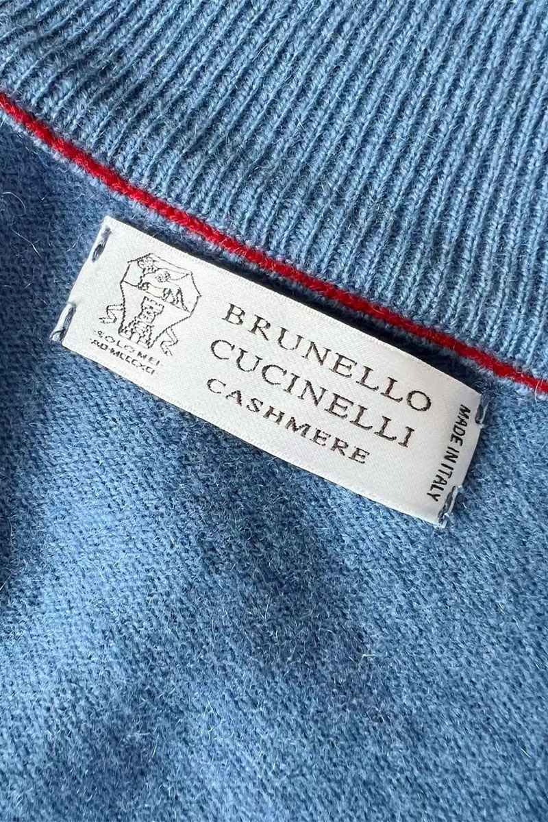 Brunеllо Сuсinеlli Кашемировый свитер Premium - Lake Blue