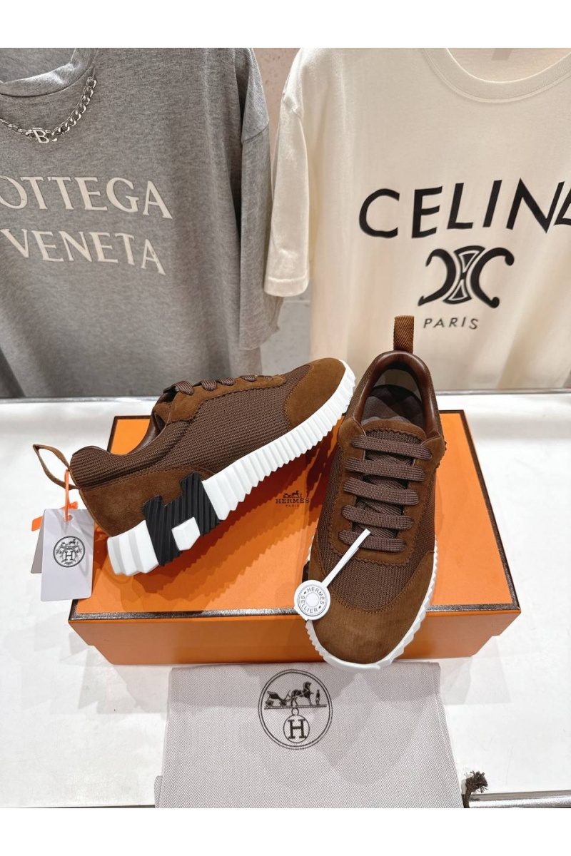 Hermes Женские кроссовки Bouncing  premium - Brown