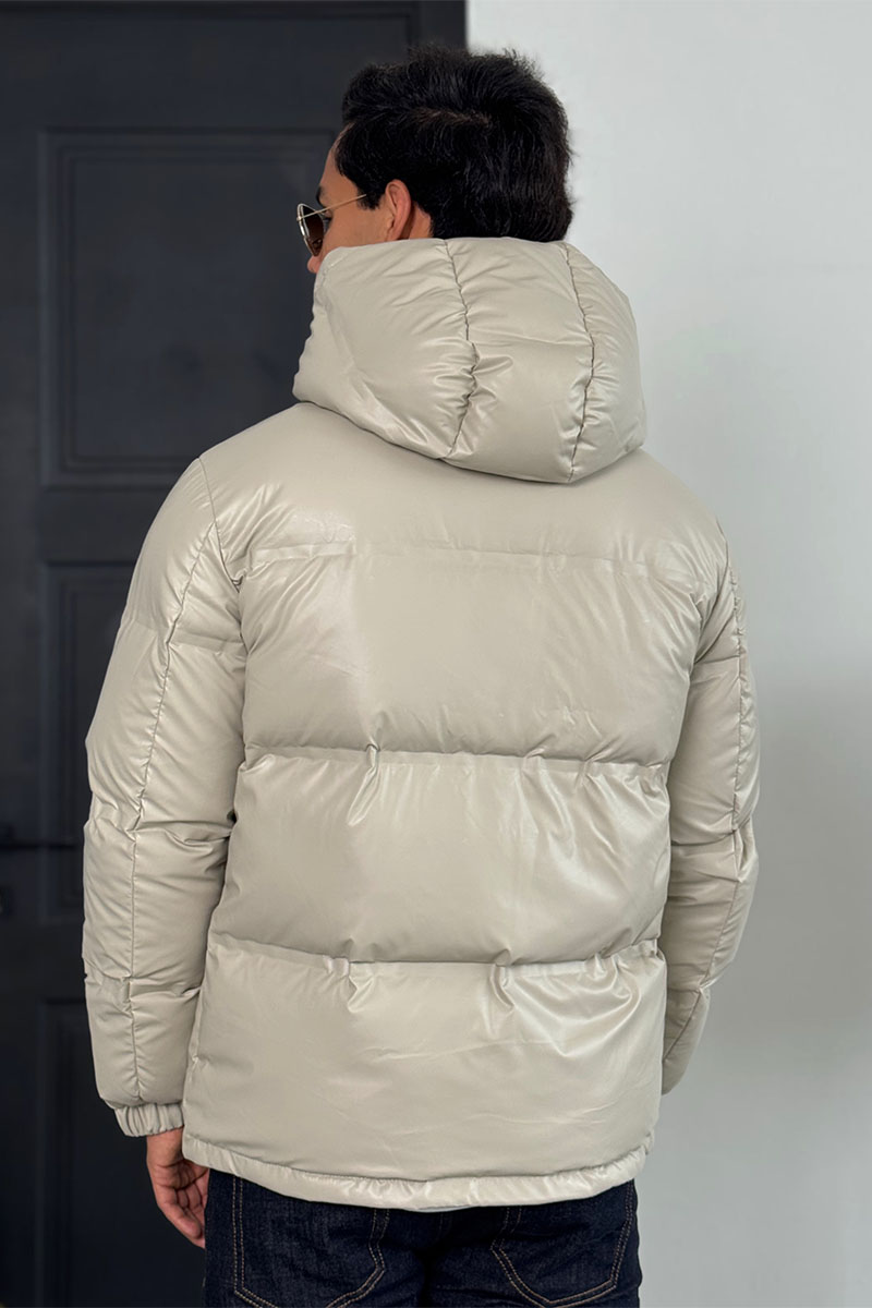 Prada Мужской пуховик logo-plaque - Beige